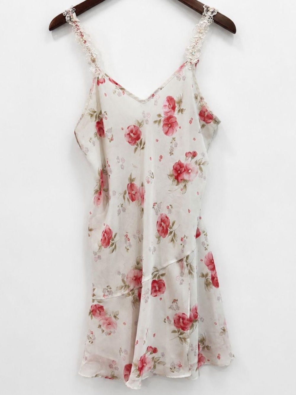Y2K Vintage Nightgown/Night Gown Slip Dress Pajamas Floral Chiffon Coquette XS
